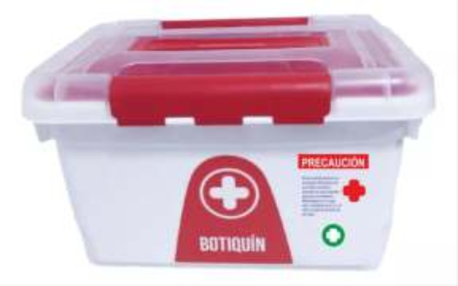 BOTIQUÍN PORTABLE PLÁSTICO BLANCO SURTIDO TIPO A 25 PERSONAS