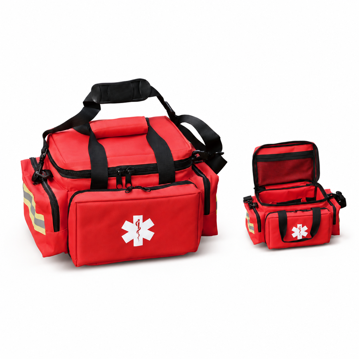 BULTO DE TRAUMA PARA PRIMEROS AUXILIOS VACÍO 17.5” X 9” X 9”.