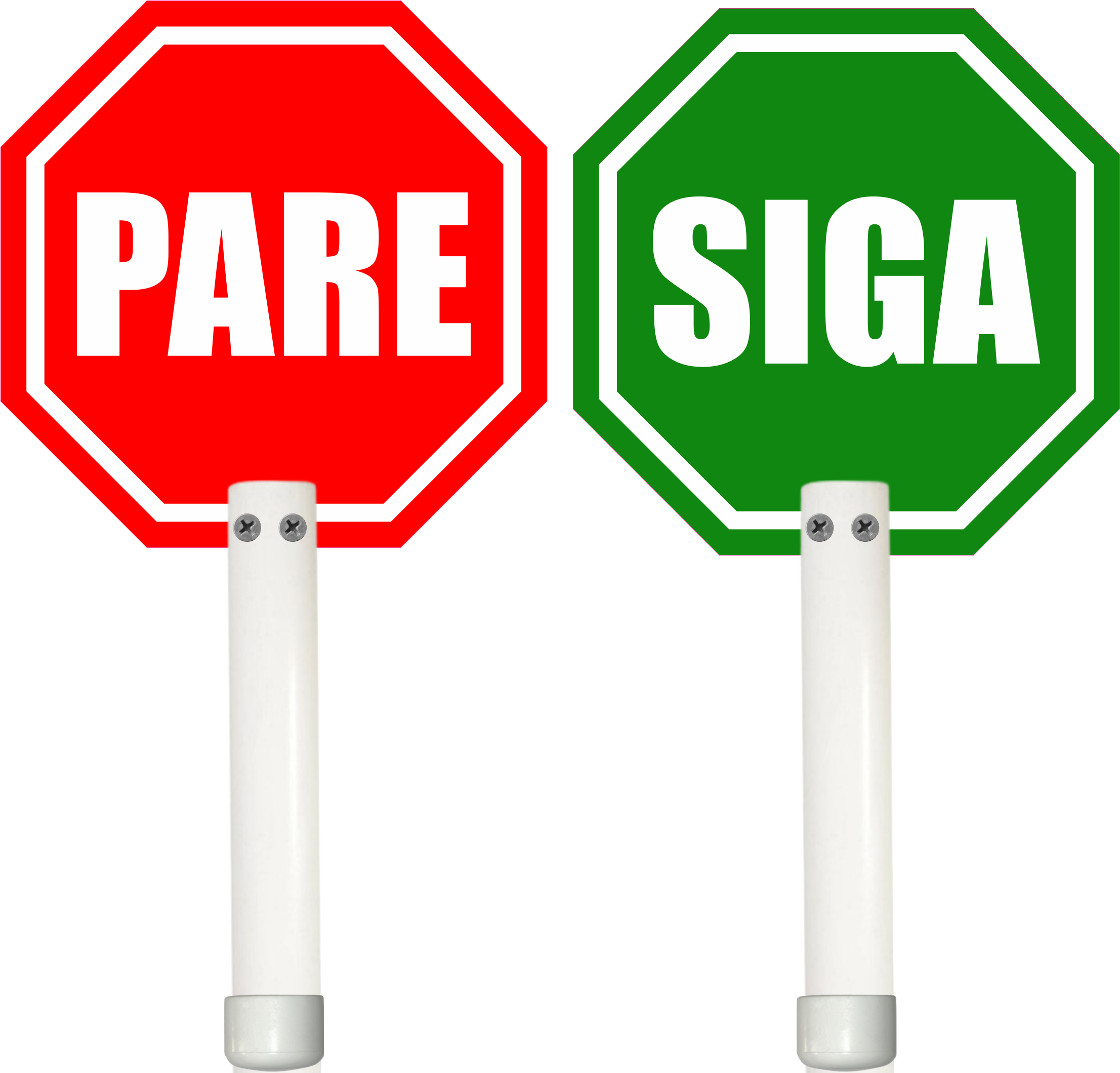 PALETA SENALIZACION TRÁFICO PARE/SIGA [AMBOS LADOS]