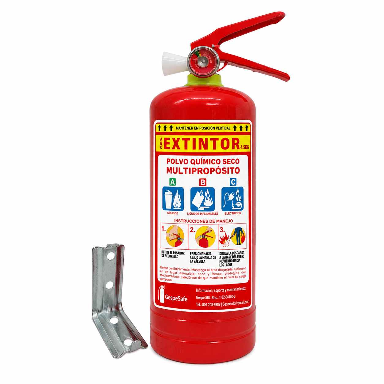 EXTINTOR POLVO SECO ABC RECARGABLE 6.6 LB - 3 KG