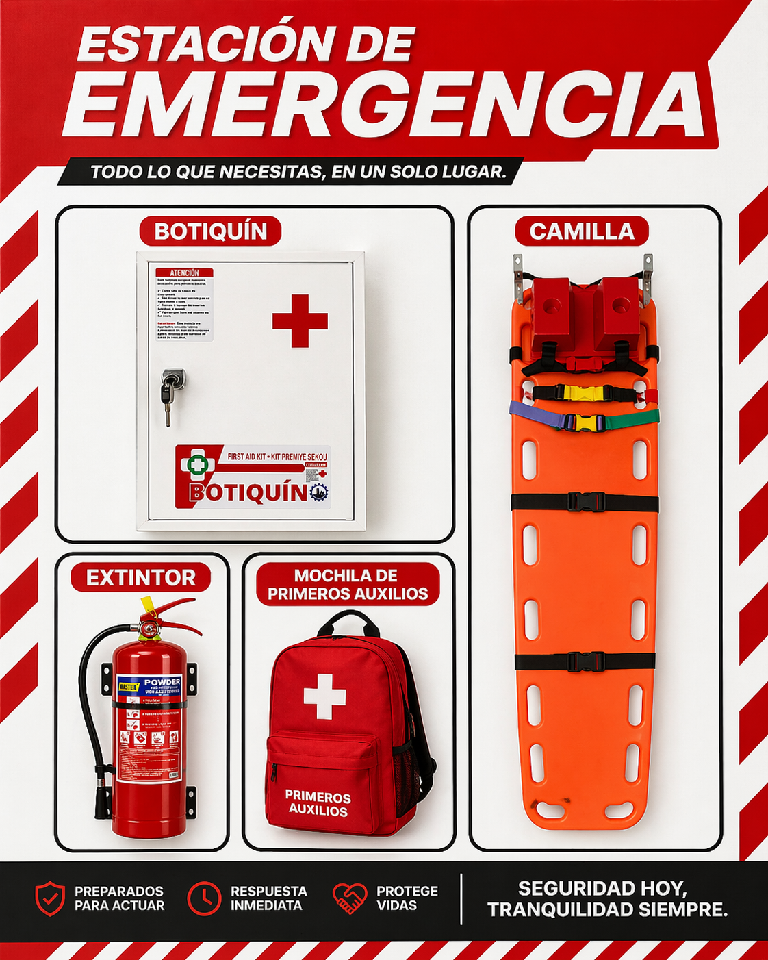 ESTACIÓN DE EMERGENCIA BÁSICA COMPLETA
